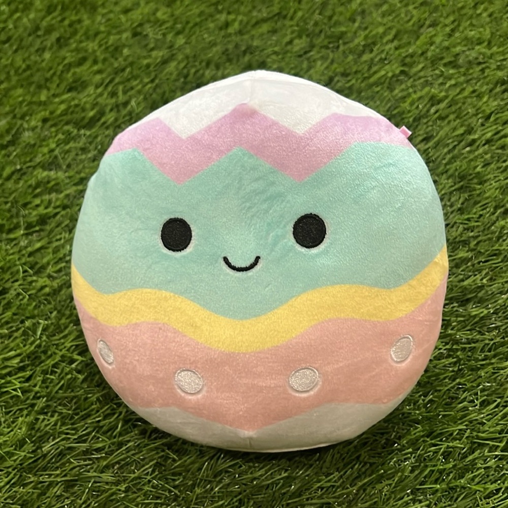 Squishmallows Pastel Mint Pink Yellow Easter Egg Plush